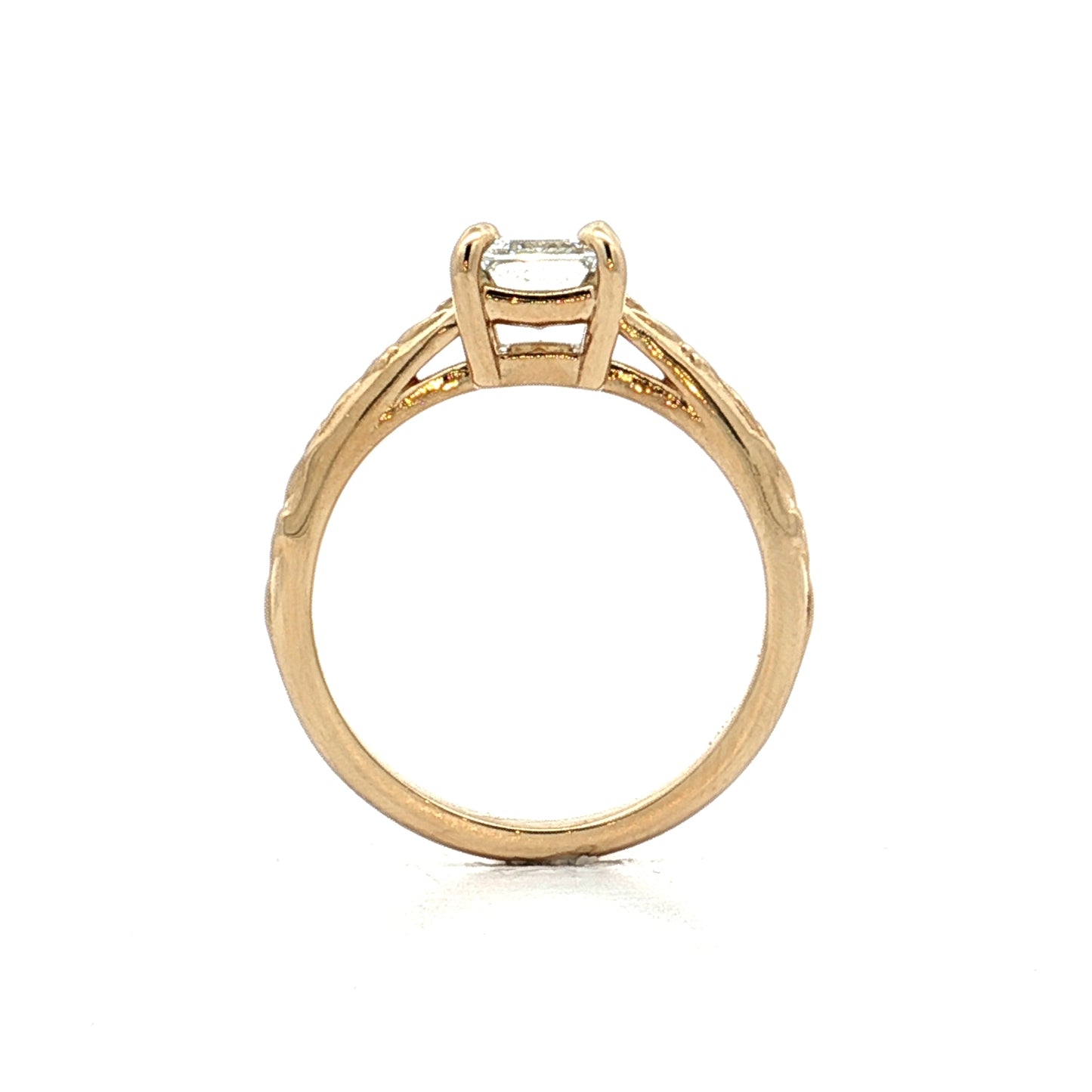 1.50 GIA Criss Cut Diamond Engagement Ring 14k