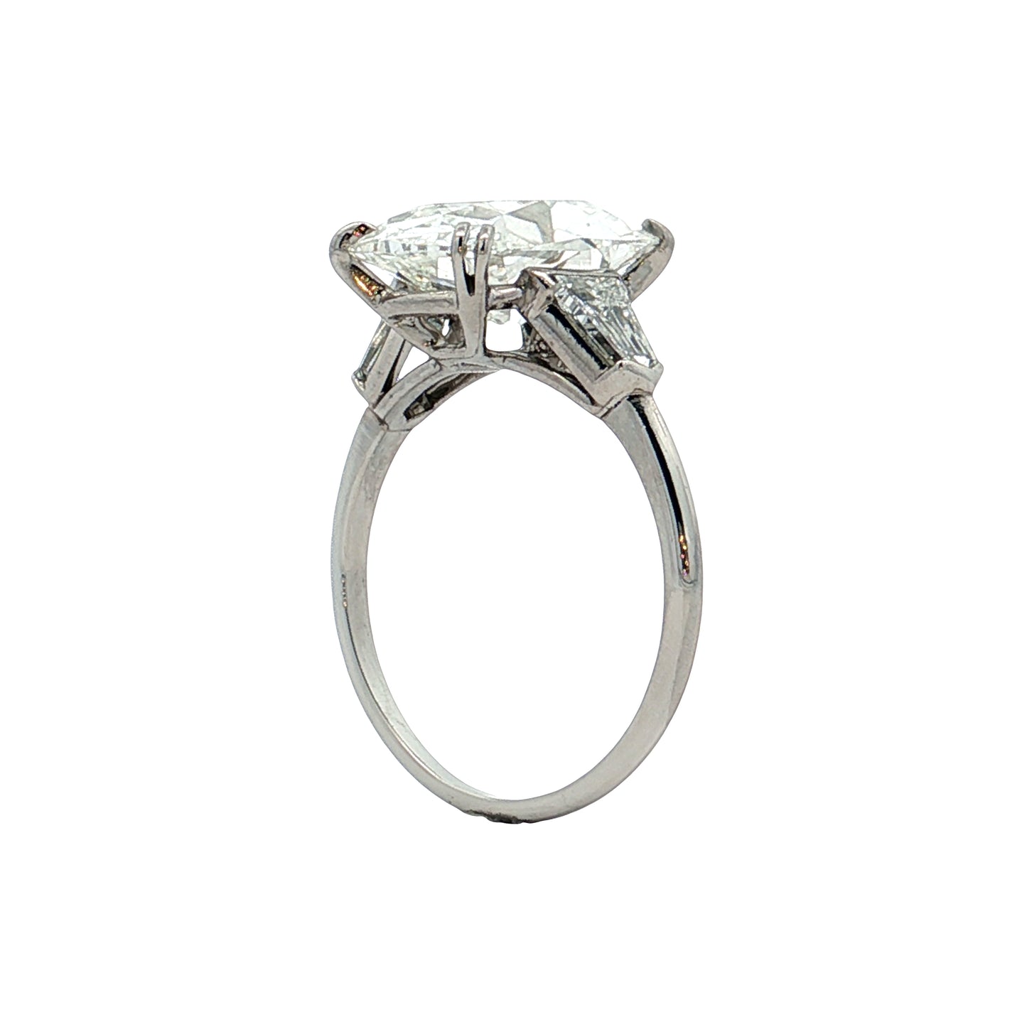 5.77 Vintage GIA Old Mine Cushion Diamond Engagement Ring Platinum