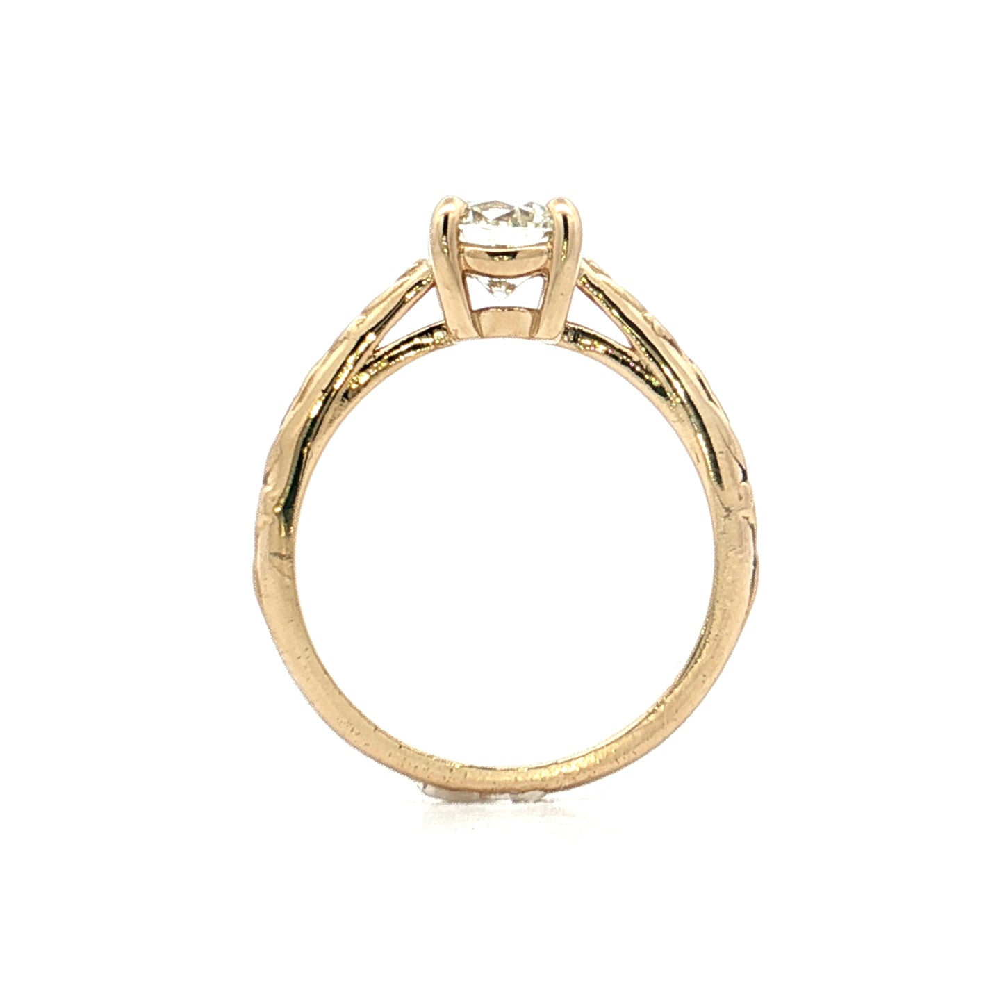 1.02 GIA Round Brilliant Diamond Engagement Ring 14k