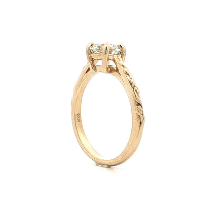 1.02 GIA Round Brilliant Diamond Engagement Ring 14k