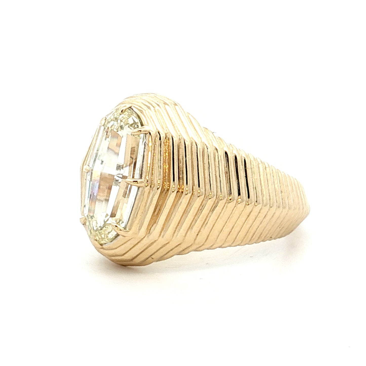 2.20 GIA Oval Step Cut Diamond Engagement Ring 14k