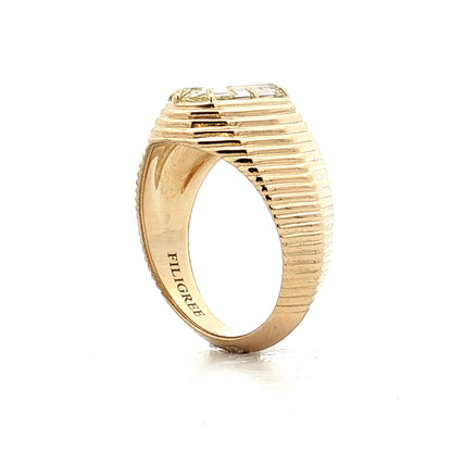 2.20 GIA Oval Step Cut Diamond Engagement Ring 14k