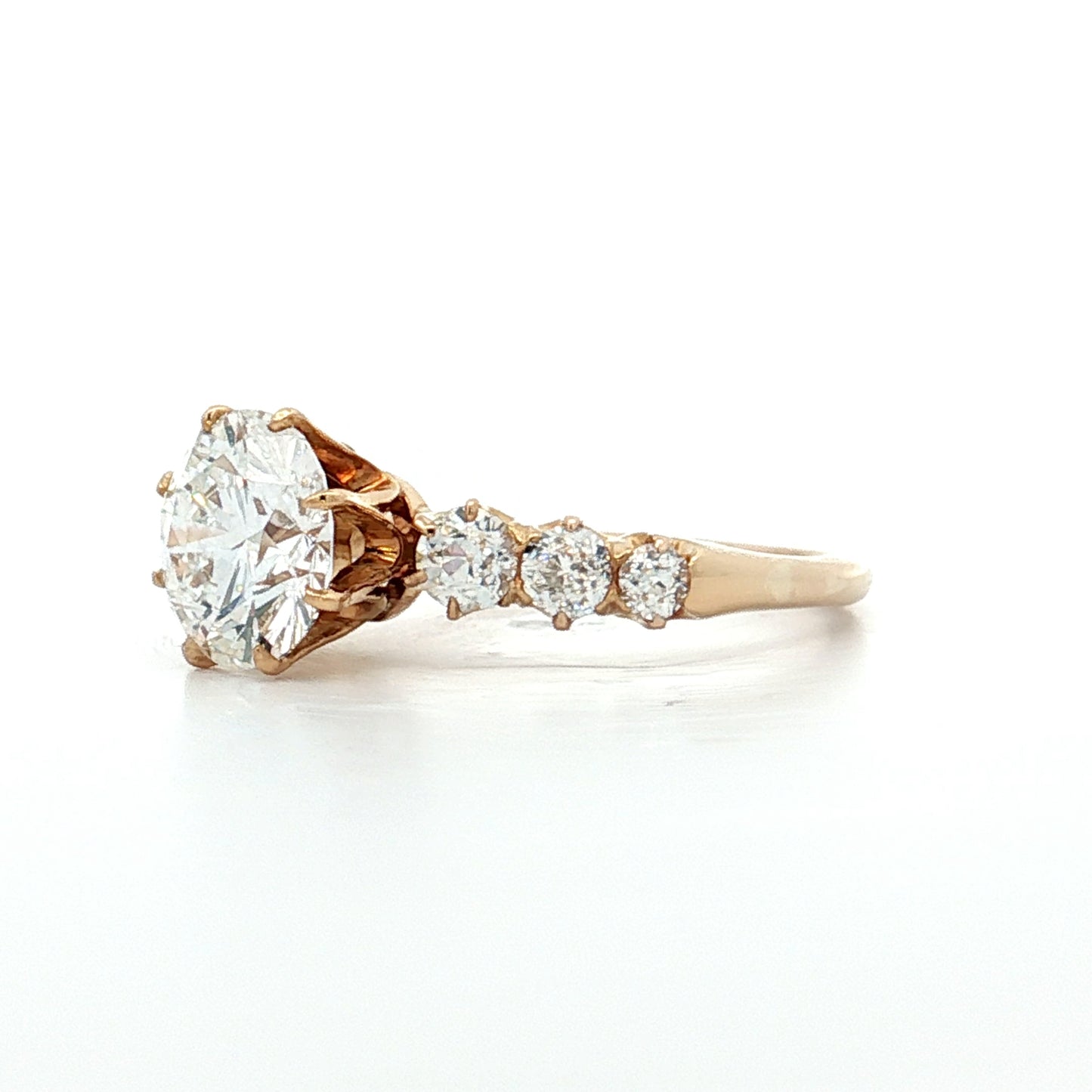 1.50 Antique Victorian Diamond Engagement Ring 14k