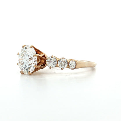 1.50 Antique Victorian Diamond Engagement Ring 14k
