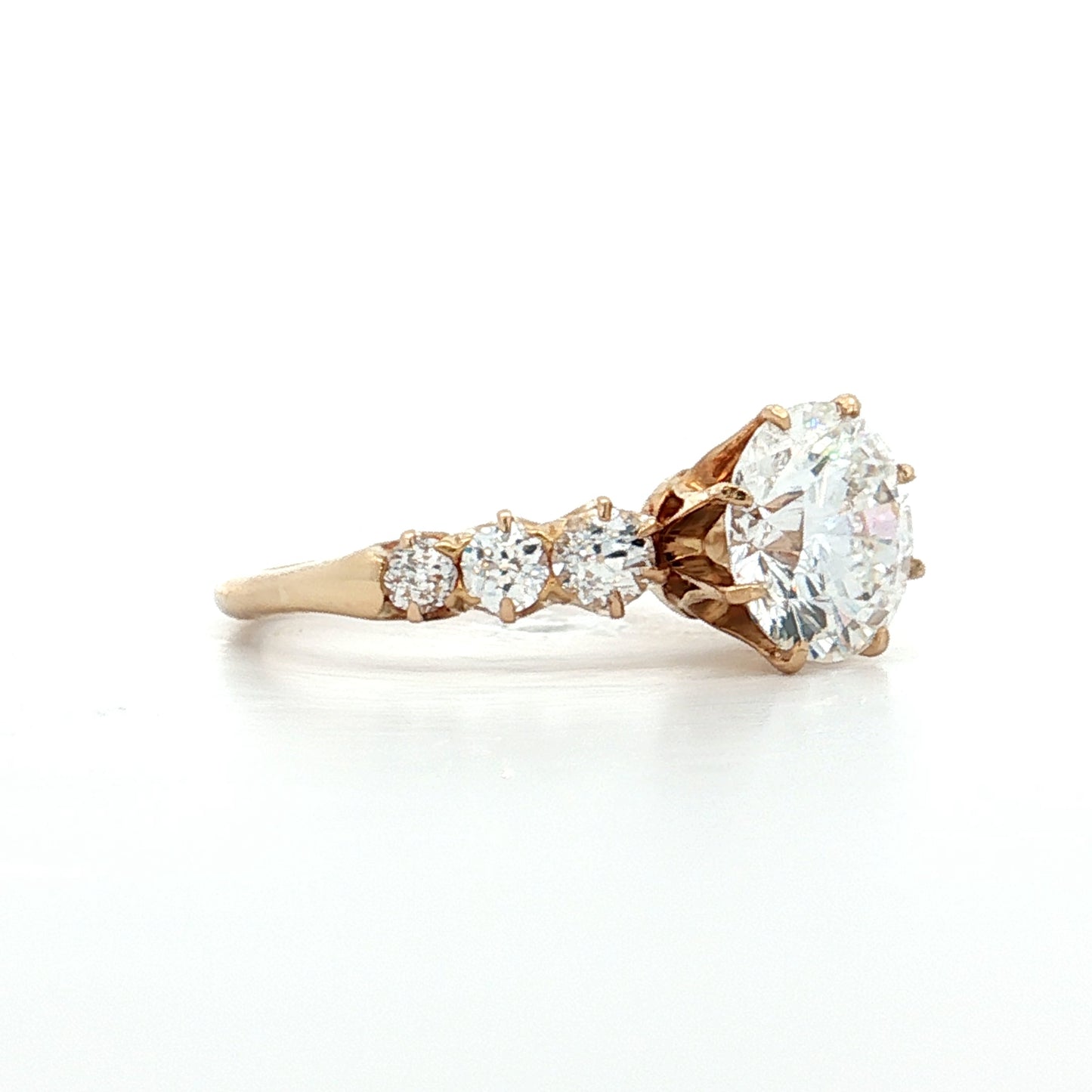 1.50 Antique Victorian Diamond Engagement Ring 14k