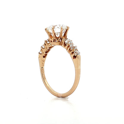 1.50 Antique Victorian Diamond Engagement Ring 14k