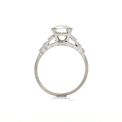 1.53 Vintage GIA Euro Diamond Engagement Ring Platinum