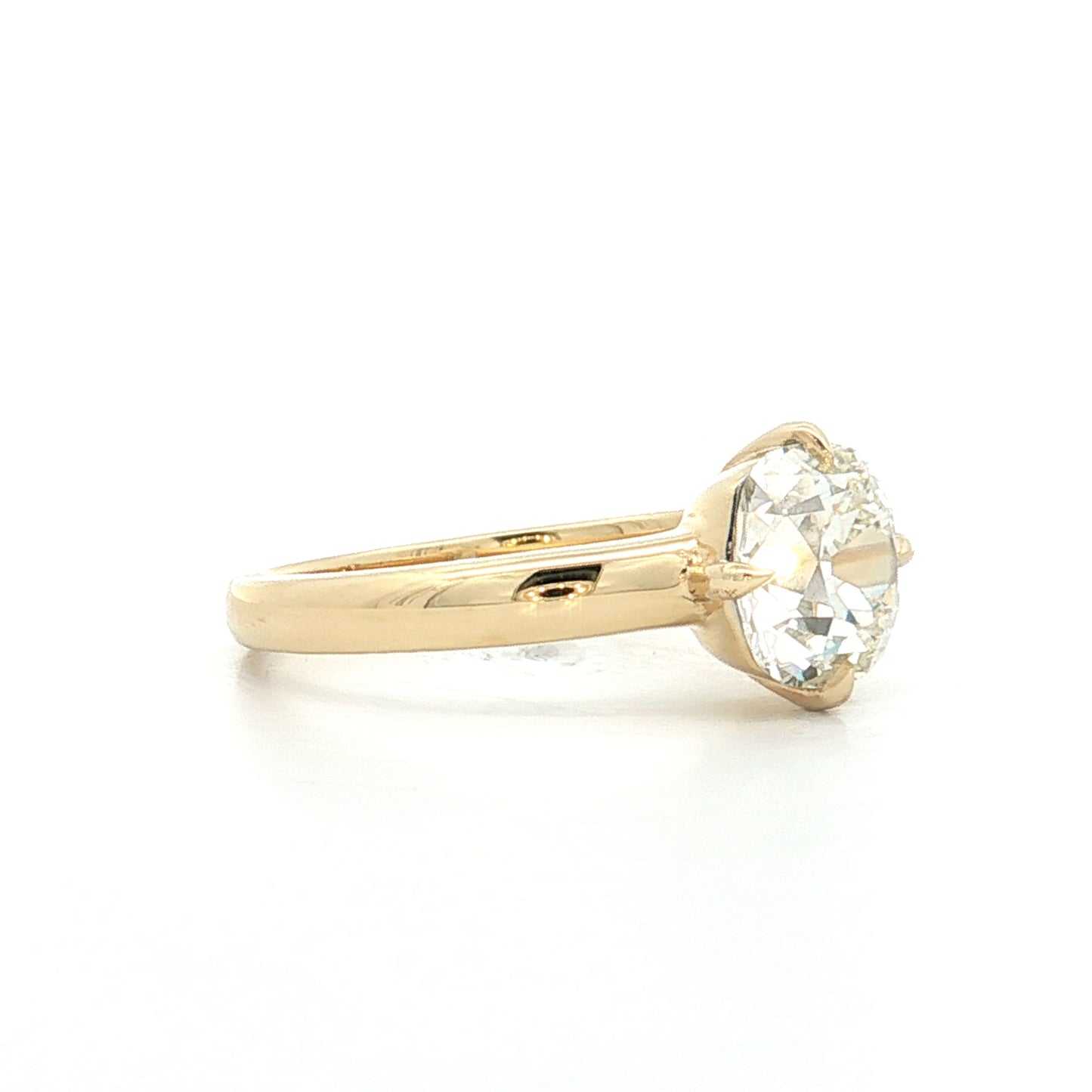 1.50 Old Mine Cut Diamond Engagement Ring 18k