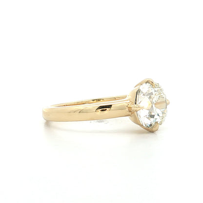 1.50 Old Mine Cut Diamond Engagement Ring 18k