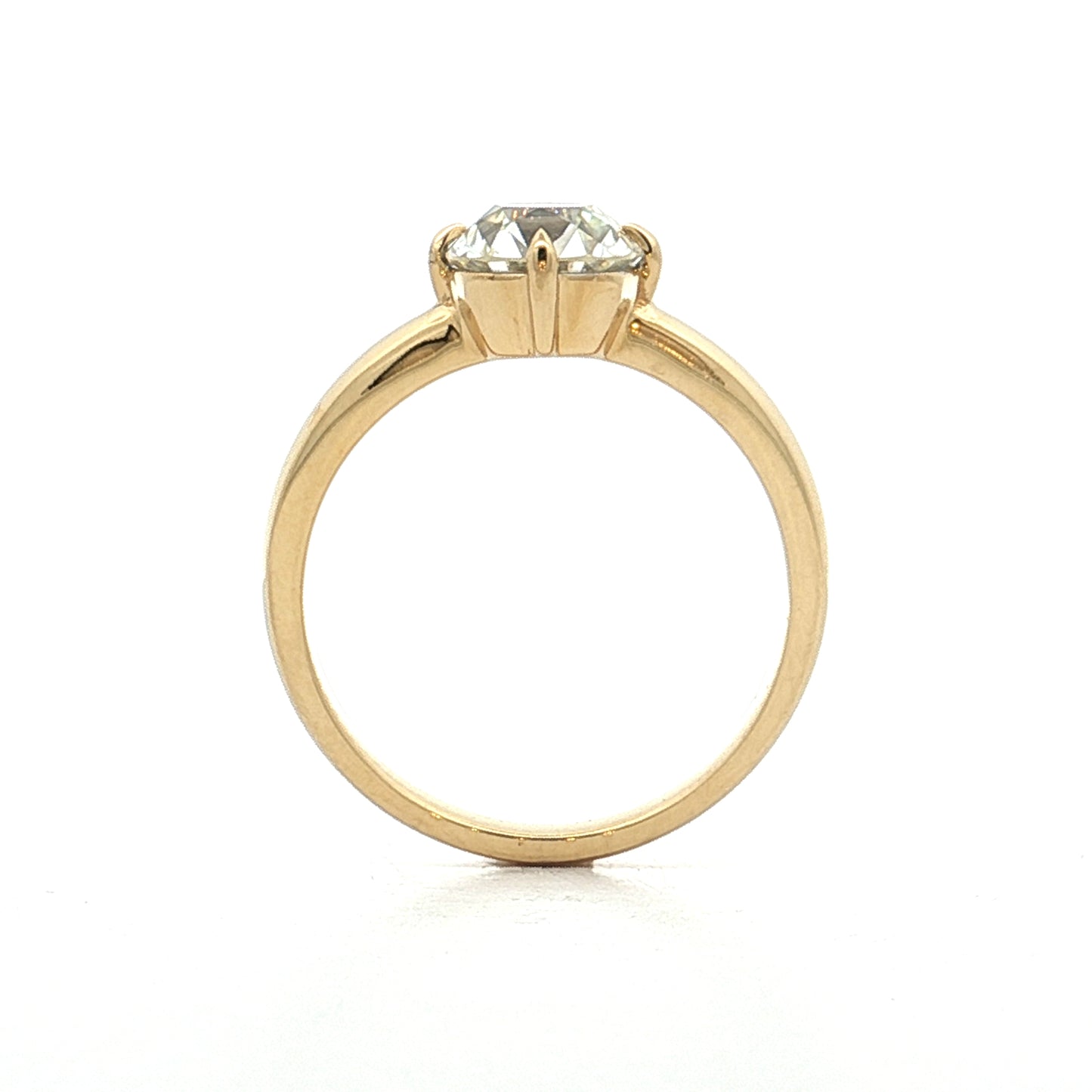 1.50 Old Mine Cut Diamond Engagement Ring 18k