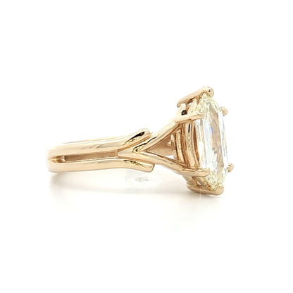 1.01 GIA Hexagon Step Cut Diamond Engagement Ring 14k