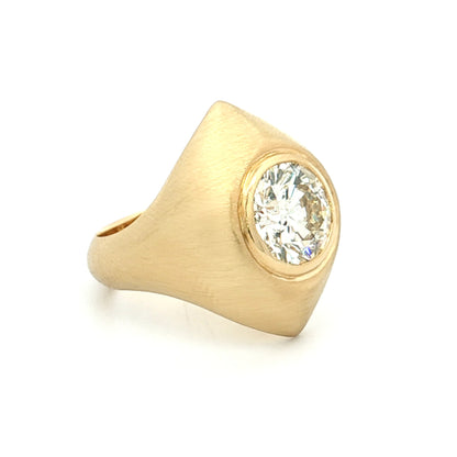 2.74 Round Brilliant Diamond Cocktail Ring 18k
