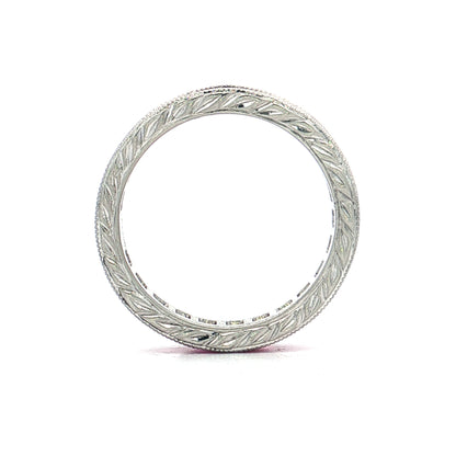 3 Carat French Cut Ruby Eternity Band Platinum