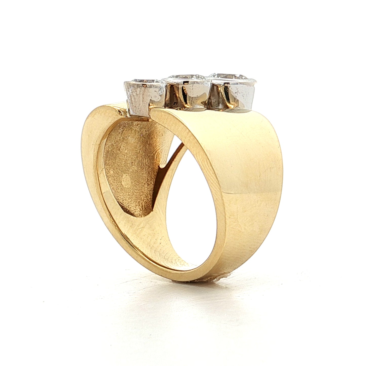 1.50 Asymmetrical Diamond Cocktail Ring 18k