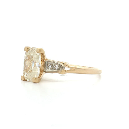 1.21 Vintage Old Mine Cushion Diamond Engagement Ring 14k