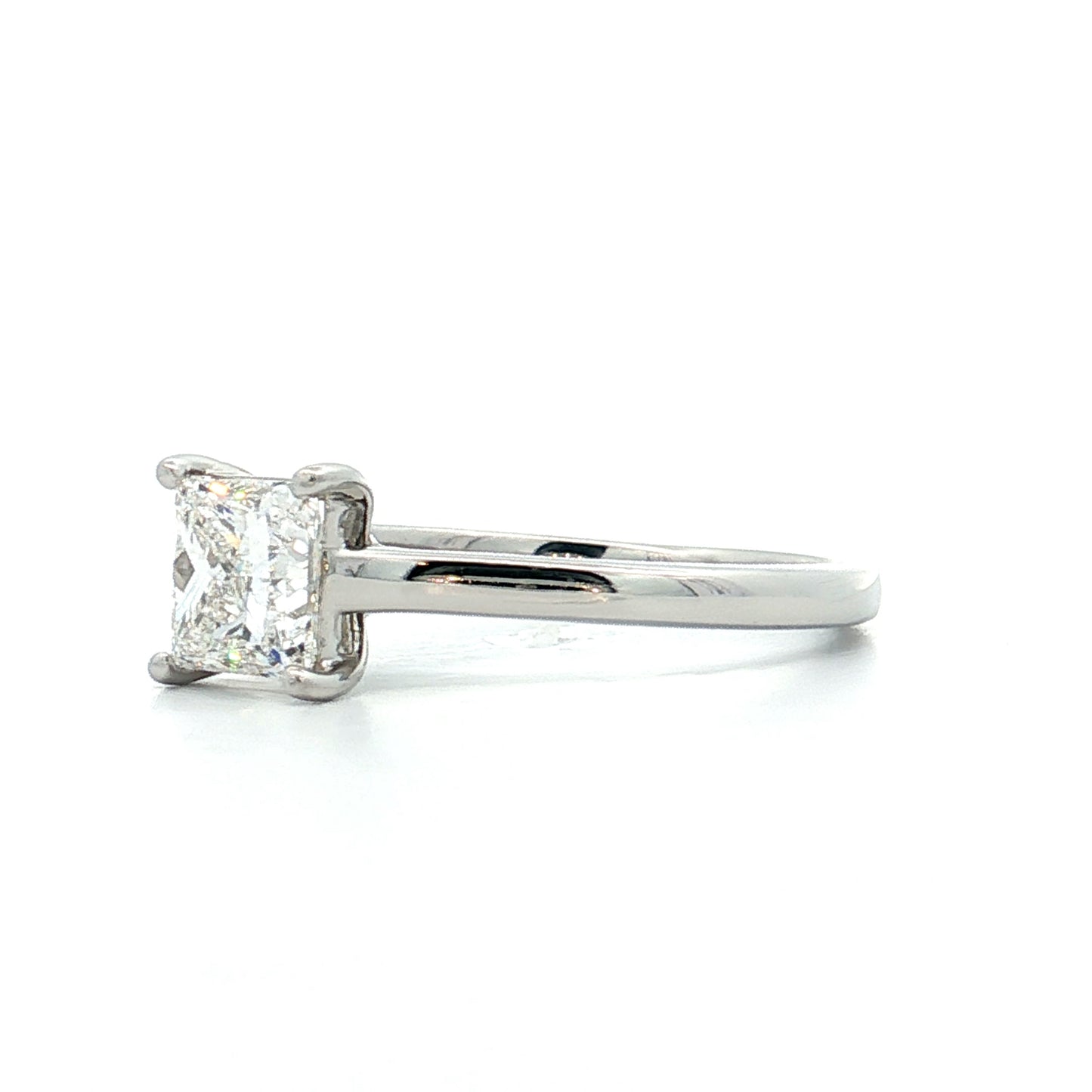 1.50 GIA Princess Cut Diamond Engagement Ring Platinum