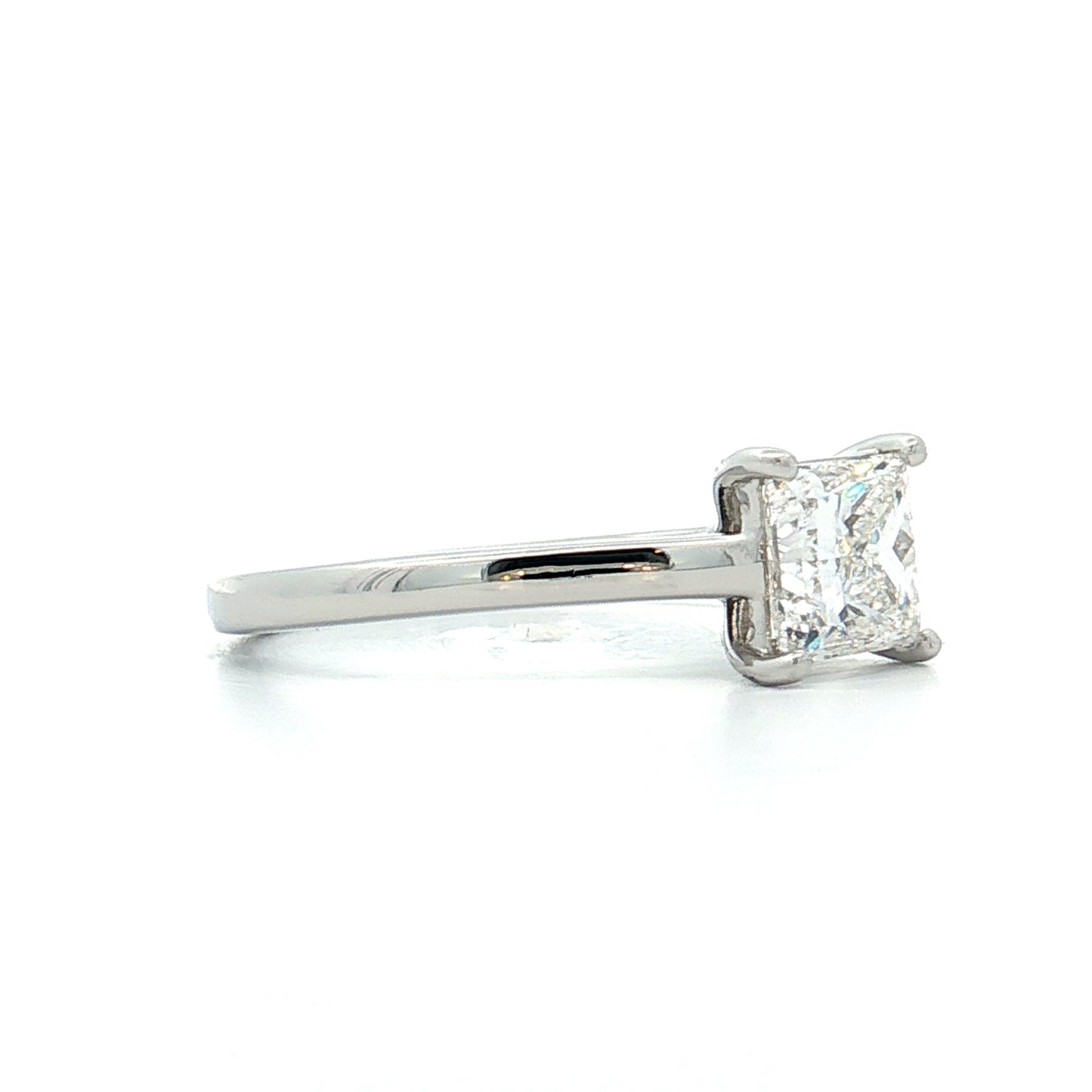1.50 GIA Princess Cut Diamond Engagement Ring Platinum