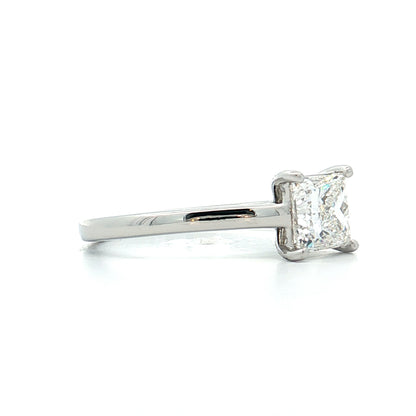 1.50 GIA Princess Cut Diamond Engagement Ring Platinum