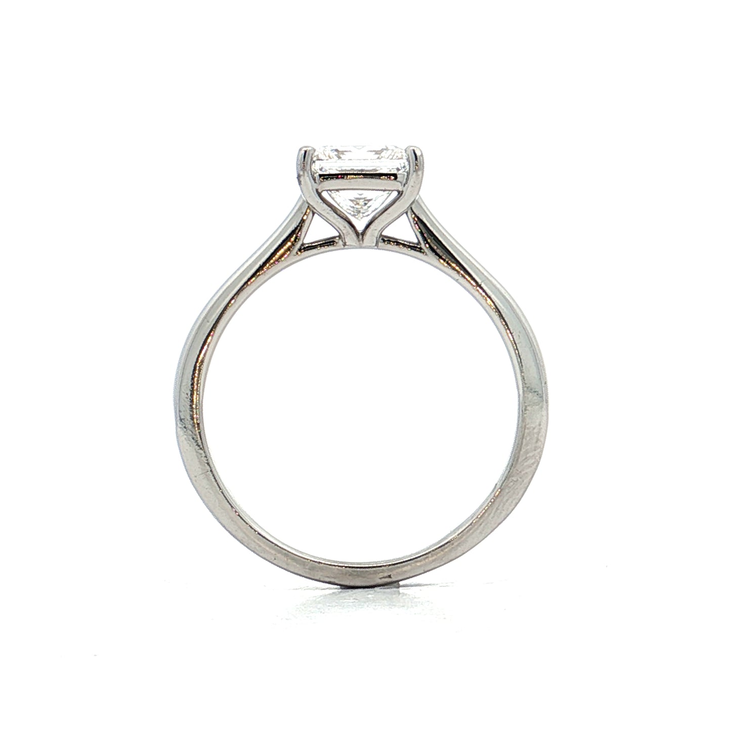 1.50 GIA Princess Cut Diamond Engagement Ring Platinum