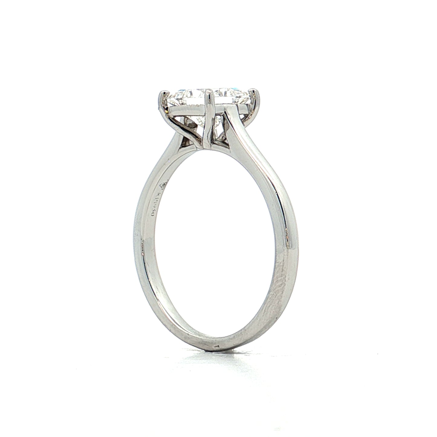 1.50 GIA Princess Cut Diamond Engagement Ring Platinum