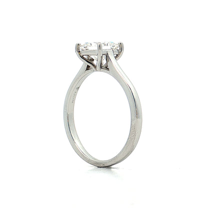 1.50 GIA Princess Cut Diamond Engagement Ring Platinum