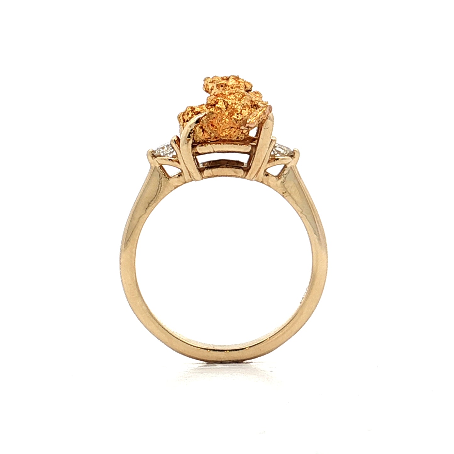 Natural Gold Nugget Cocktail Ring 24/14k Yellow Gold
