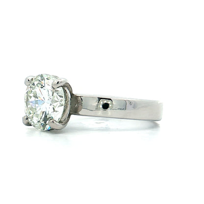 2.55 GIA Round Brilliant Diamond Engagement Ring Platinum