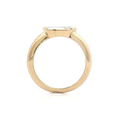 1.14 GIA Pear Step Cut Diamond Engagement Ring 14k