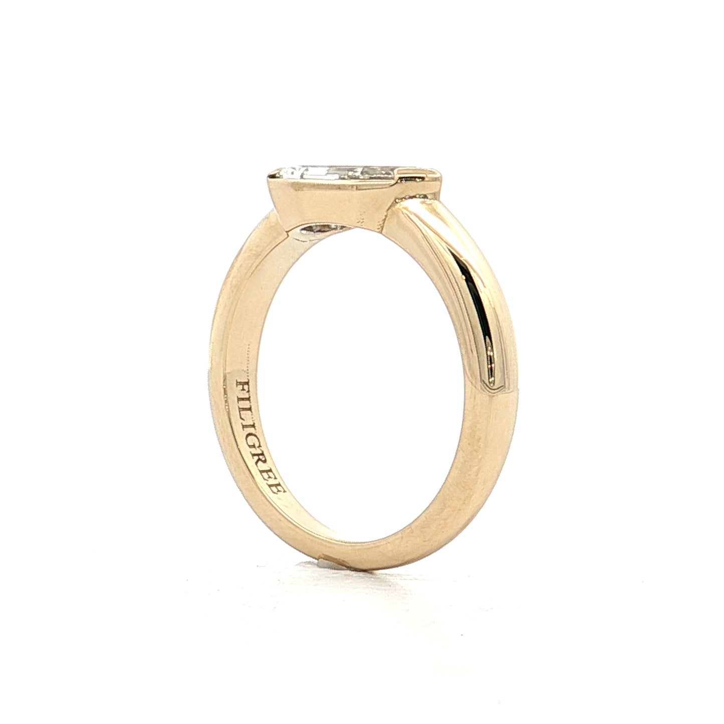 1.14 GIA Pear Step Cut Diamond Engagement Ring 14k