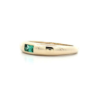 .11 Baguette Emerald Stacking Ring 14k Yellow Gold