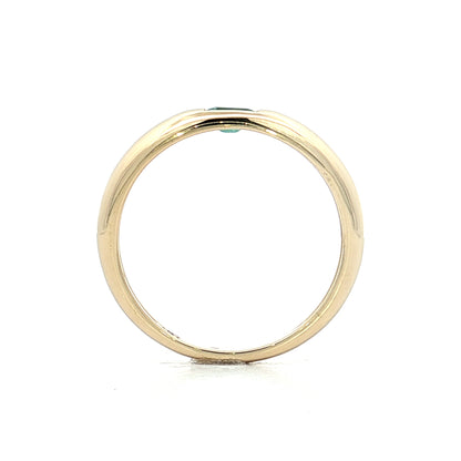 .11 Baguette Emerald Stacking Ring 14k Yellow Gold