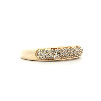 .20 Pave Diamond Stacking Ring in 14k Yellow Gold
