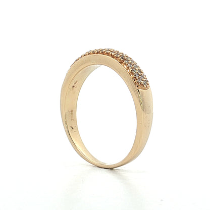 .20 Pave Diamond Stacking Ring in 14k Yellow Gold