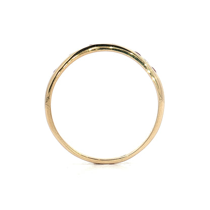 .42 Ruby & Diamond Wedding Band in 14k Yellow Gold