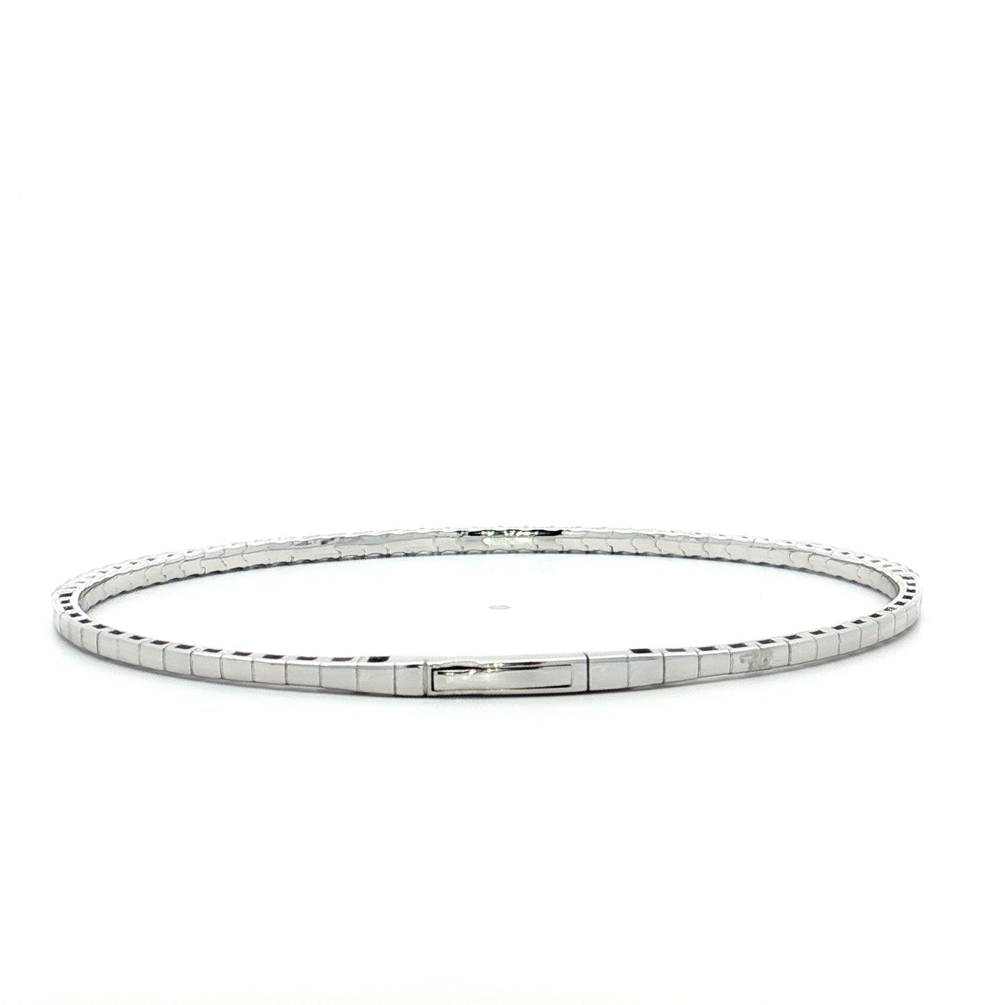 BLACK FRIDAY SPECIAL Diamond Flexible Bangle Bracelet 14k White Gold