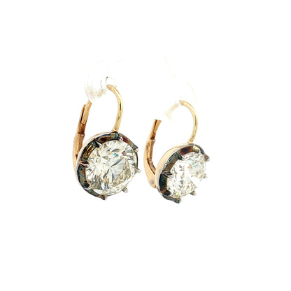 6 Carat GIA Diamond Dangle Earrings 18k/Platinum