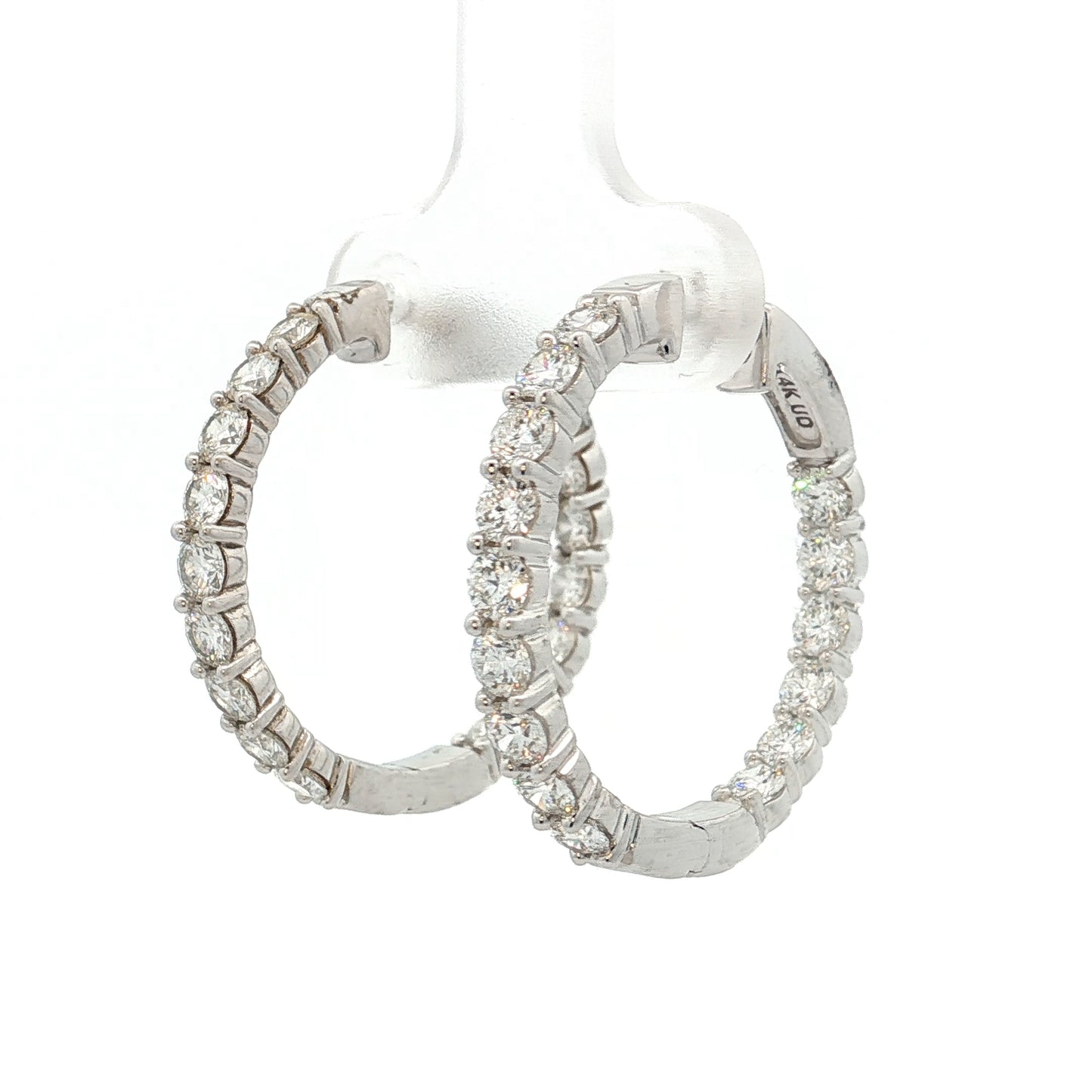 2.50 Diamond Inside-Out Hoop Earrings 14k