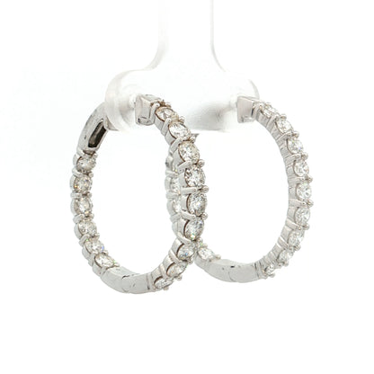 2.50 Diamond Inside-Out Hoop Earrings 14k