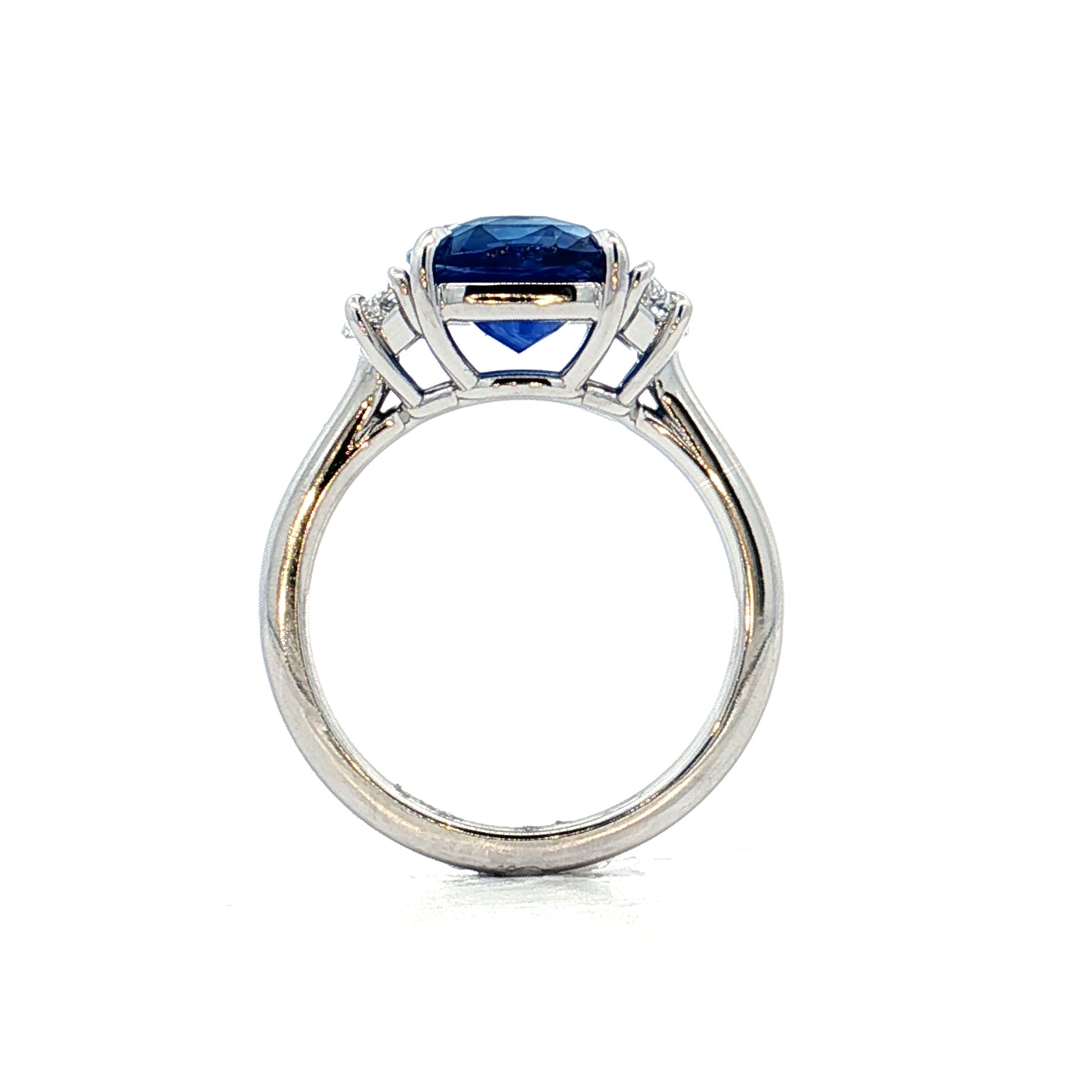 4.05 Cushion Sapphire Engagement Ring 18k