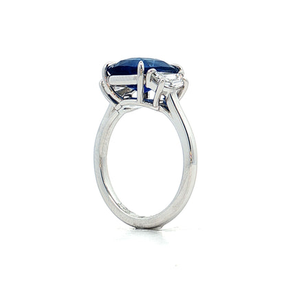 4.05 Cushion Sapphire Engagement Ring 18k