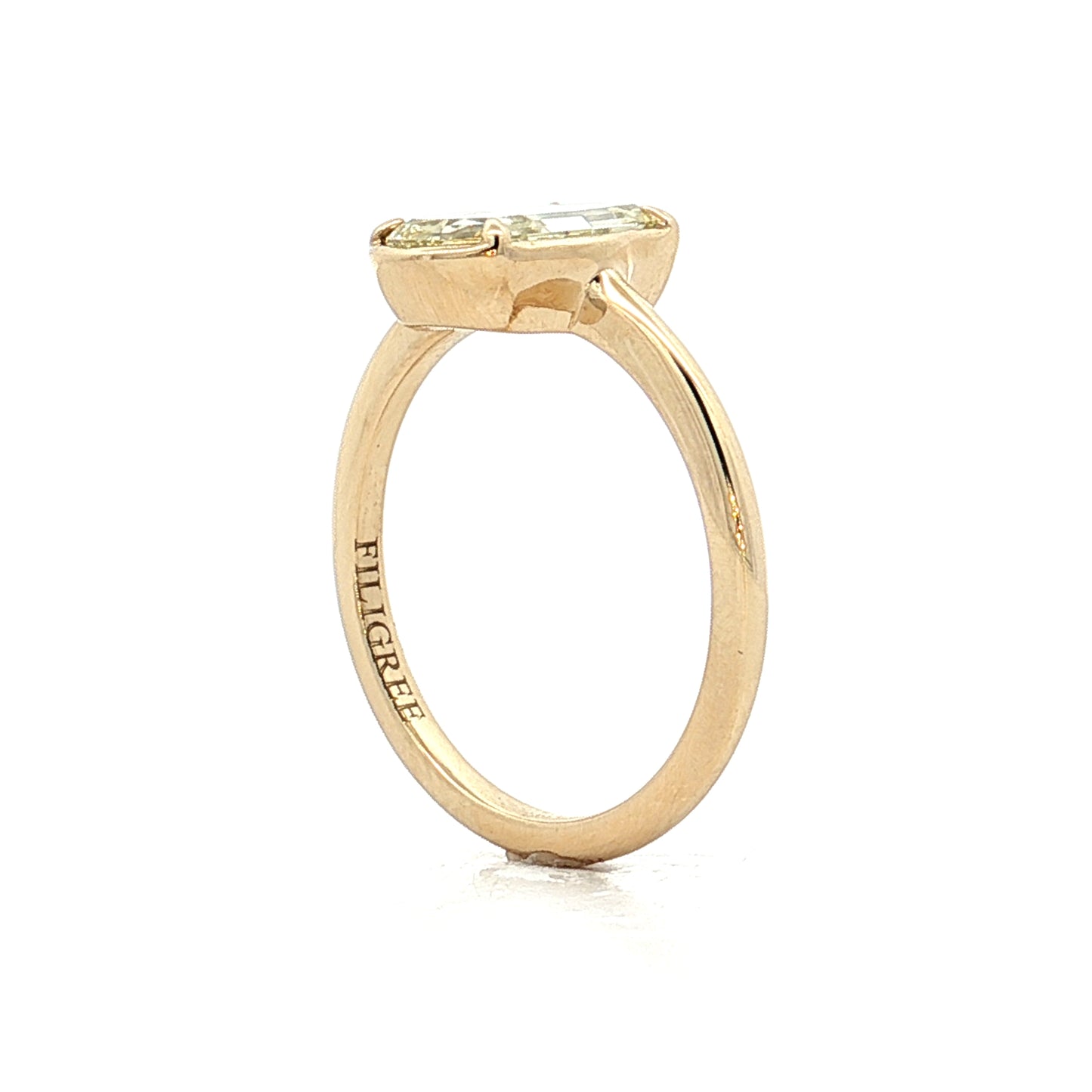 1.80 GIA Oval Step Cut Diamond Engagement Ring 14k