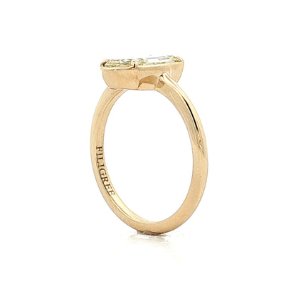 1.80 GIA Oval Step Cut Diamond Engagement Ring 14k