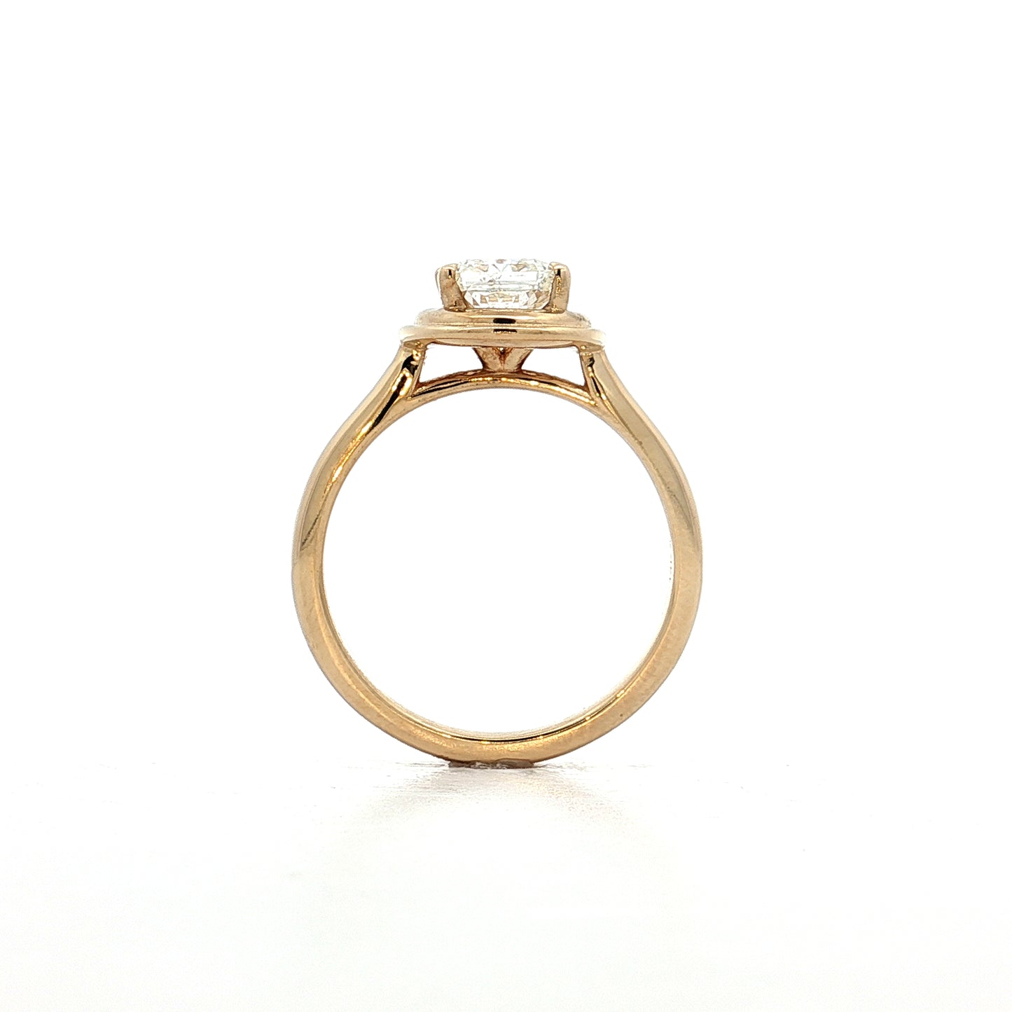 1.51 GIA Radiant Diamond Engagement Ring 14k Yellow Gold