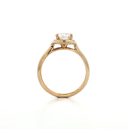 1.51 GIA Radiant Diamond Engagement Ring 14k Yellow Gold