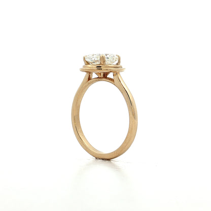 1.51 GIA Radiant Diamond Engagement Ring 14k Yellow Gold