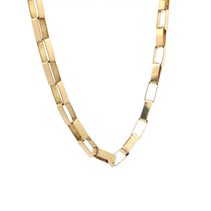Paperclip Necklace & Bracelet in 14k Yellow Gold