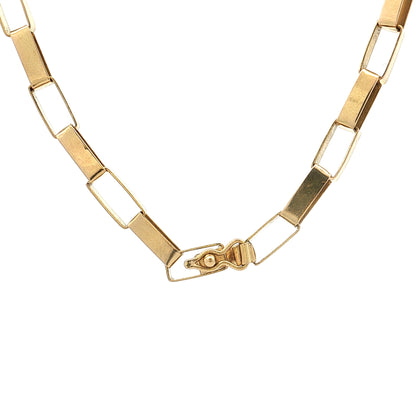 Paperclip Necklace & Bracelet in 14k Yellow Gold