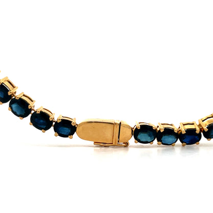 82 Carat Oval Sapphire Statement Necklace 18k Yellow Gold
