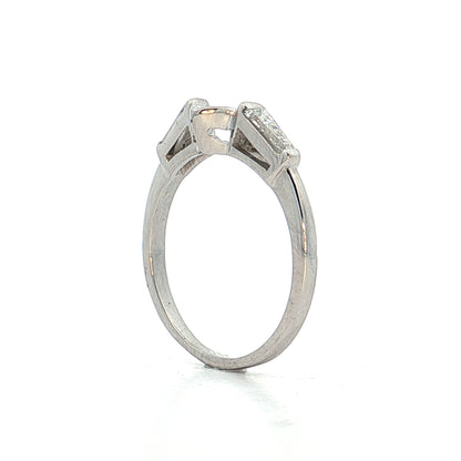 2.33 Vintage Marquise Diamond Engagement Ring Platinum