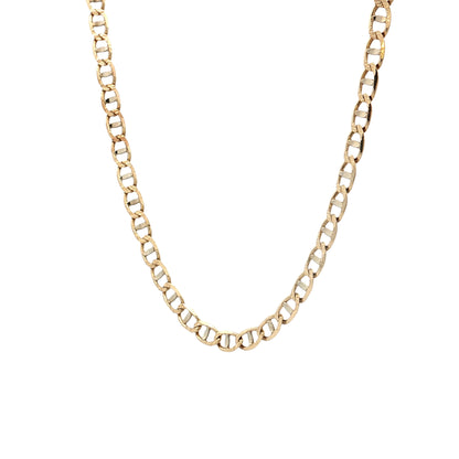 18" Mariner Oval Link Chain Necklace 14k Yellow Gold